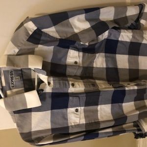 Express Blue Button Down